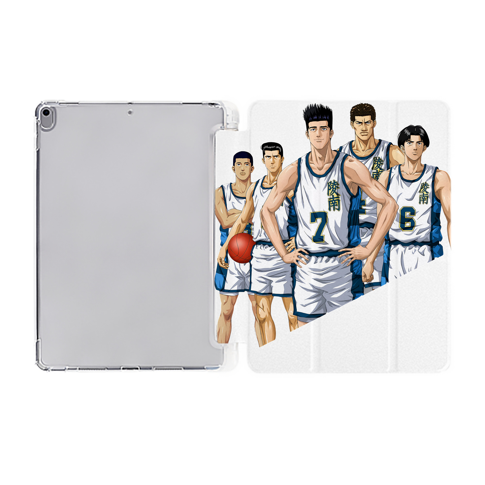 （画像用） SLAM DUNK／スラムダンク IPad ケース ペン収納付き 三つ折りスタンド PUレザー×シリコン 対応機種9.5/10.5/10.9インチ